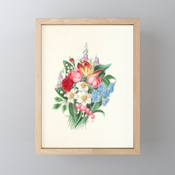  Flowers by Clarissa Munger Badger, "Floral Belles," 1866 (benefitting The Nature Conservancy) Mini Art Print Gallery Image 1