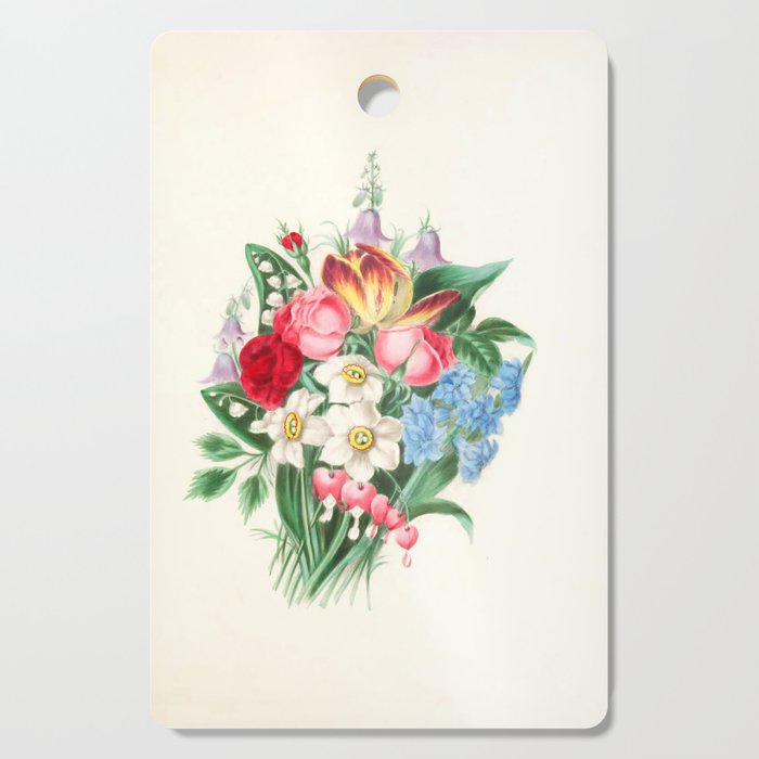  Flowers by Clarissa Munger Badger, "Floral Belles," 1866 (benefitting The Nature Conservancy) Cutting Board Gallery Image 1