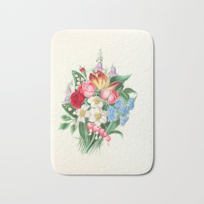  Flowers by Clarissa Munger Badger, "Floral Belles," 1866 (benefitting The Nature Conservancy) Bath Mat Gallery Image 1