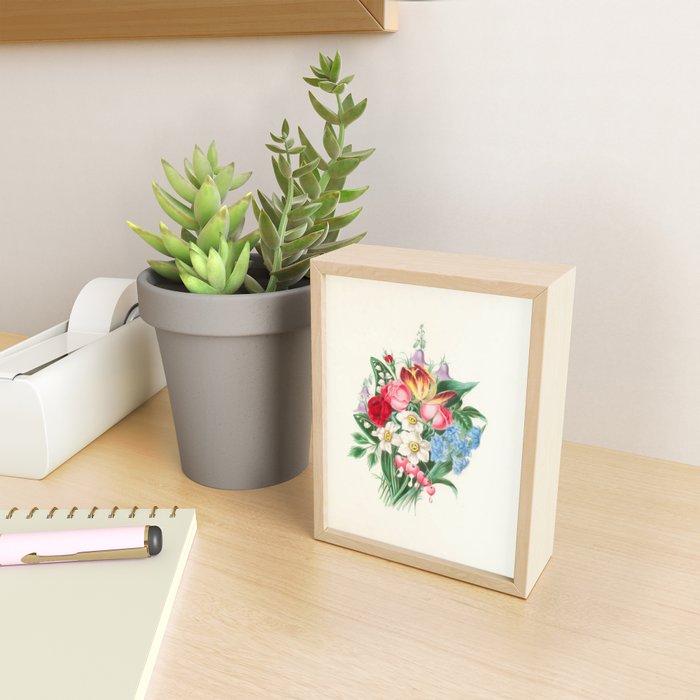  Flowers by Clarissa Munger Badger, "Floral Belles," 1866 (benefitting The Nature Conservancy) Mini Art Print Gallery Image 2