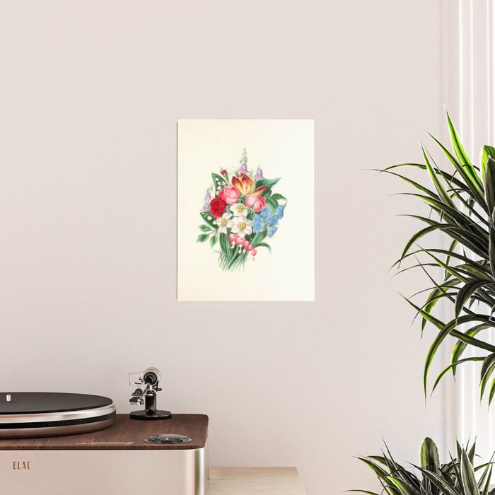  Flowers by Clarissa Munger Badger, "Floral Belles," 1866 (benefitting The Nature Conservancy) Poster Gallery Image 2