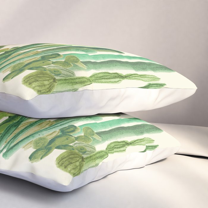 In my happy place - hedgehog meditating in cactus jungle Pillow Sham Gallery Image 3