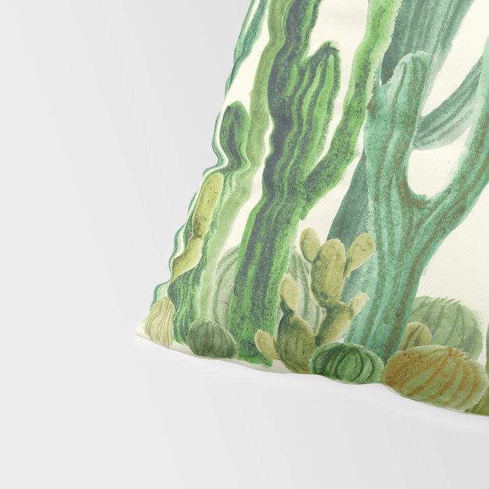 In my happy place - hedgehog meditating in cactus jungle Pillow Sham Gallery Image 4