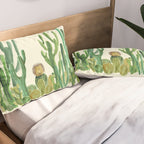 In my happy place - hedgehog meditating in cactus jungle Pillow Sham Gallery Image 2