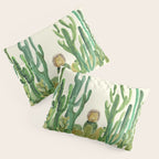 In my happy place - hedgehog meditating in cactus jungle Pillow Sham Gallery Image 3