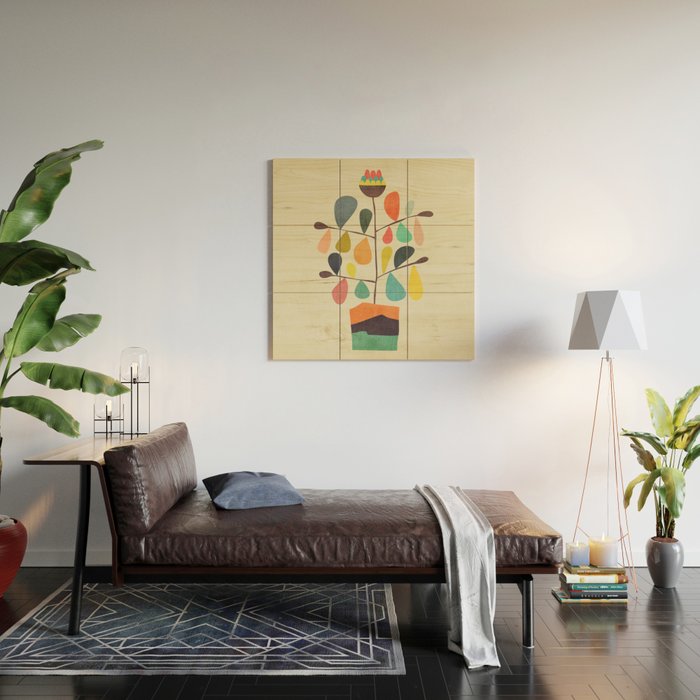 Potted Plant 4 Wood Wall Art Gallery Image 2