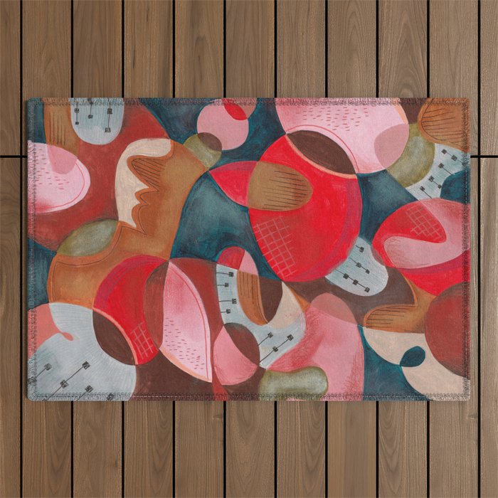 Abstract Shapes Outdoor Rug Gallery Image 1
