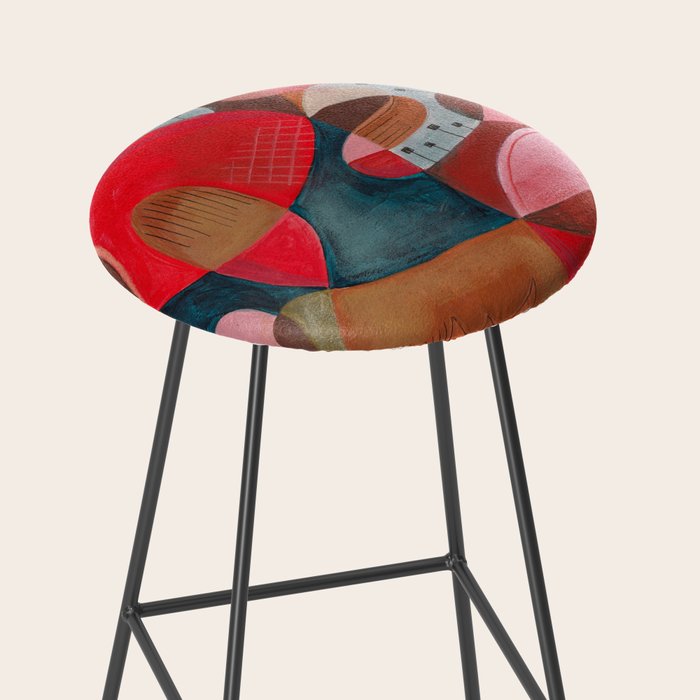 Abstract Shapes Stool Gallery Image 2