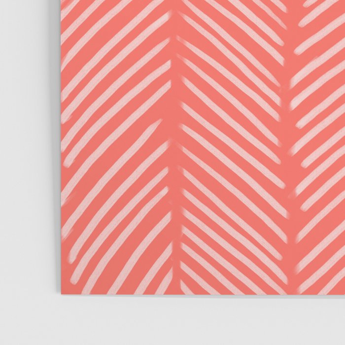 Coral Herringbone Poster Gallery Image 3