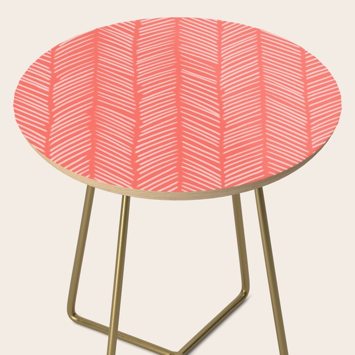 Coral Herringbone Side Table Gallery Image 2