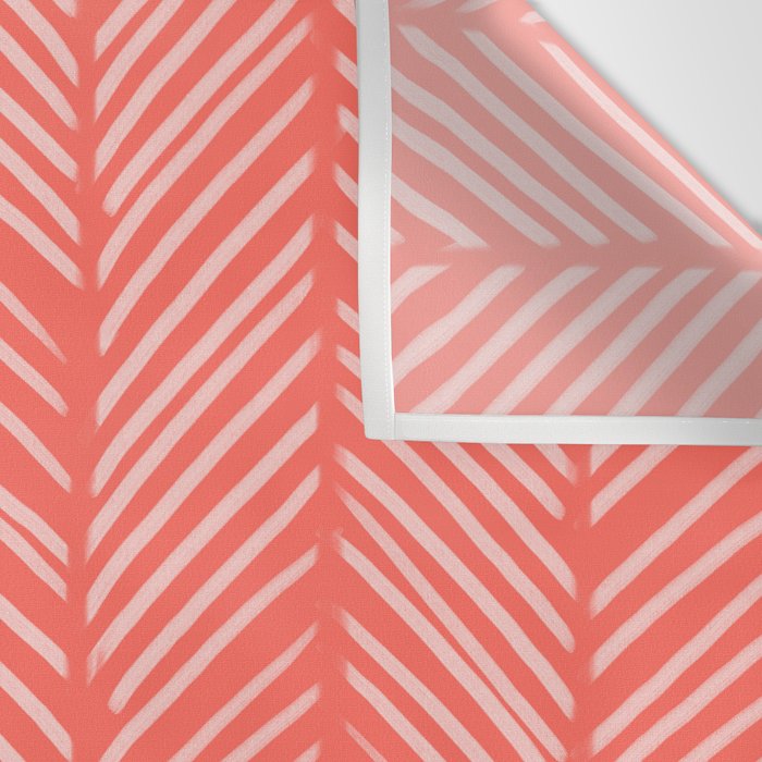 Coral Herringbone Wall Tapestry Gallery Image 3