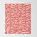 Coral Herringbone Throw Blanket Gallery Image 2