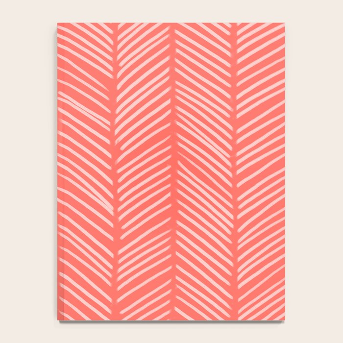 Coral Herringbone Notebook Gallery Image 4