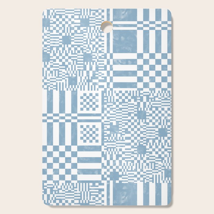 Retro Checkered Squares B Cutting Board Gallery Image 1