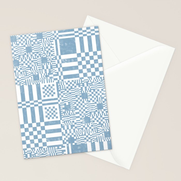 Retro Checkered Squares B Stationery Card Gallery Image 2