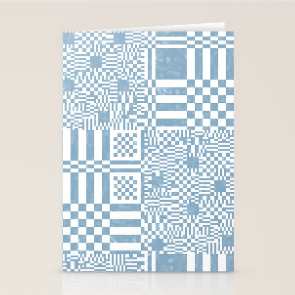 Retro Checkered Squares B Stationery Card Gallery Image 2