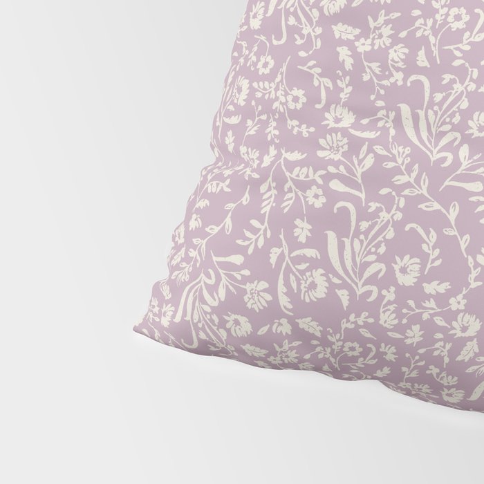 Lavender Boho Ditsy Toile Floral Pillow Sham Gallery Image 4
