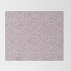 Lavender Boho Ditsy Toile Floral Throw Blanket Gallery Image 2