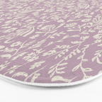 Lavender Boho Ditsy Toile Floral Bath Mat Gallery Image 3