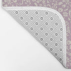 Lavender Boho Ditsy Toile Floral Bath Mat Gallery Image 2