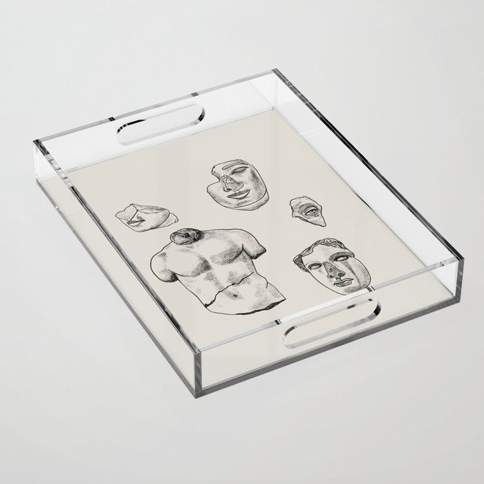 Fragments in Taupe Acrylic Tray Gallery Image 1