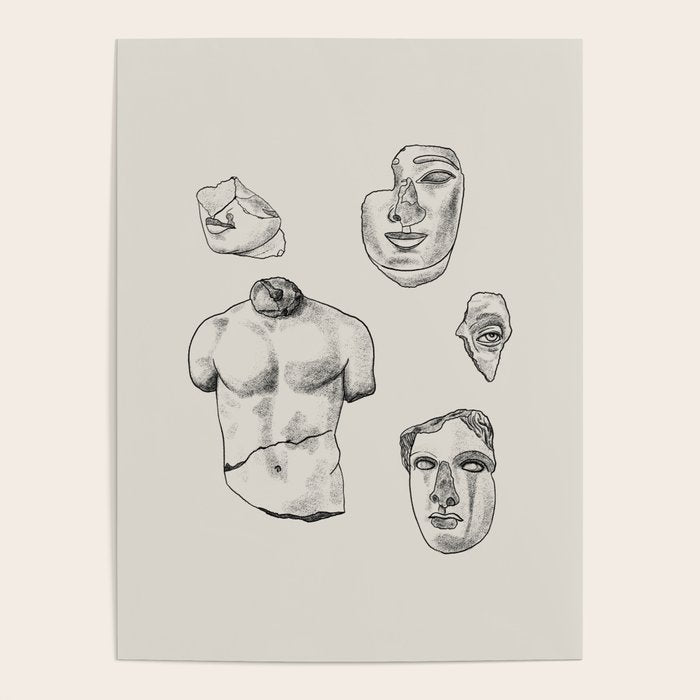 Fragments in Taupe Poster Gallery Image 1