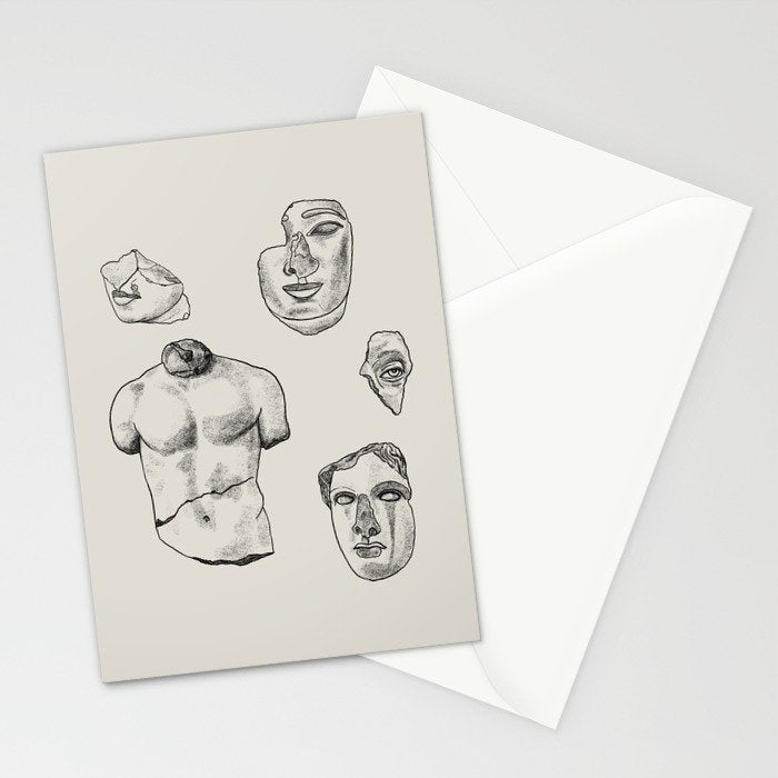 Fragments in Taupe Stationery Card Gallery Image 2