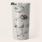Fragments in Taupe Travel Mug Gallery Image 3
