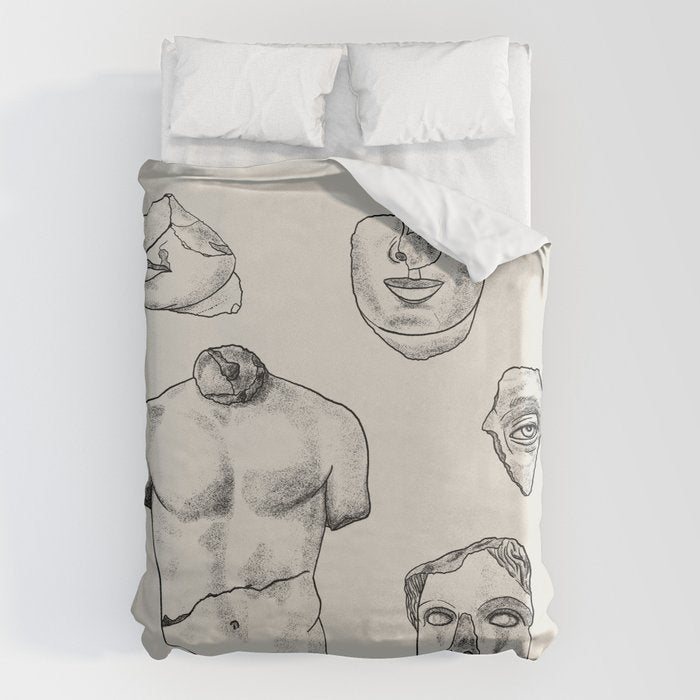 Fragments in Taupe Duvet Cover Gallery Image 6