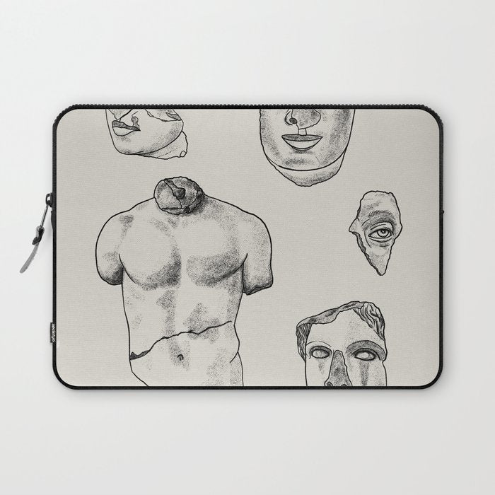 Fragments in Taupe Laptop Sleeve Gallery Image 1