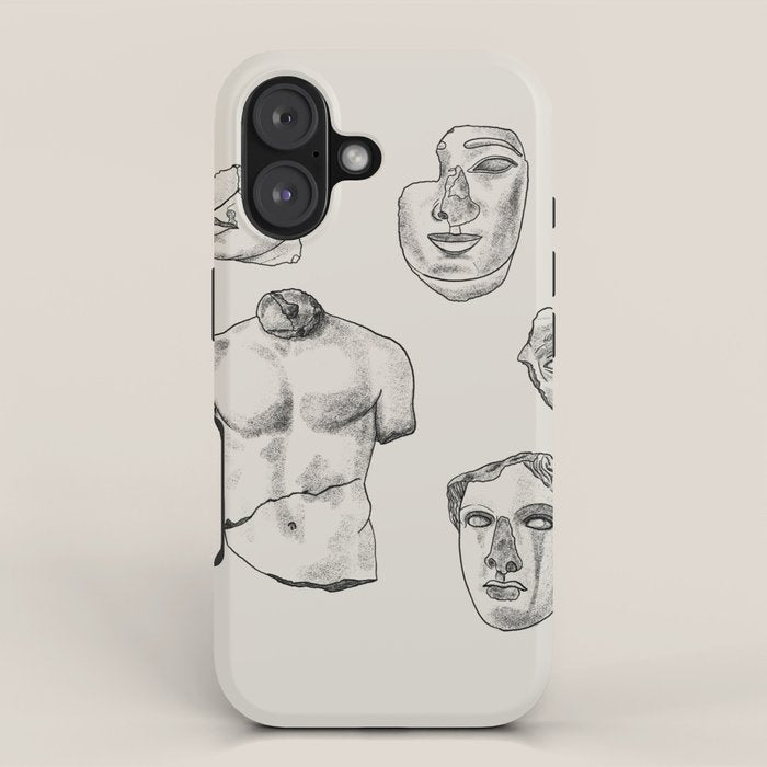 Fragments in Taupe iPhone Case Gallery Image 1