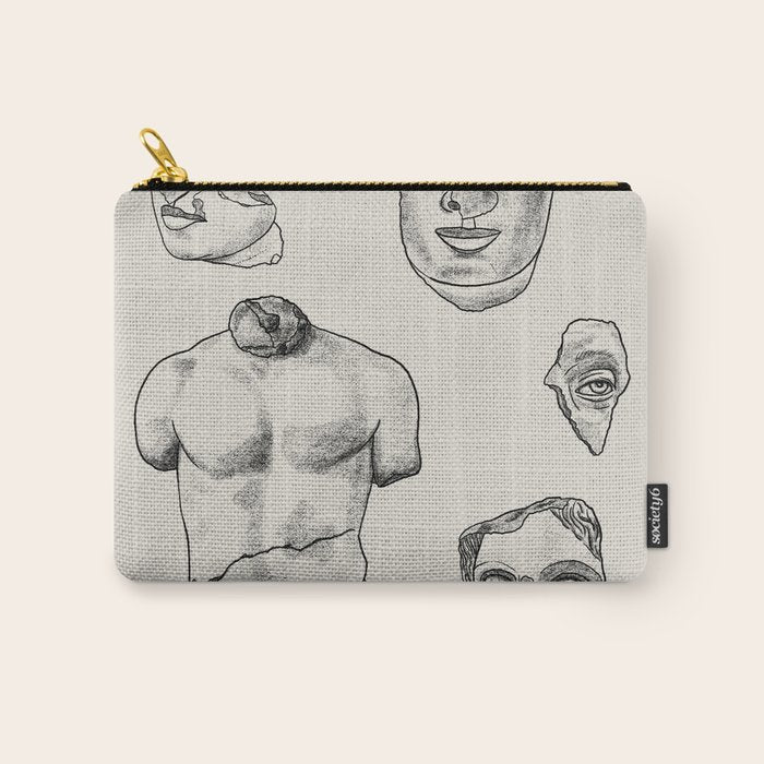 Fragments in Taupe Carry All Pouch Gallery Image 1