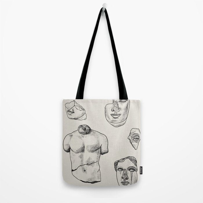 Fragments in Taupe Tote Bag Gallery Image 2