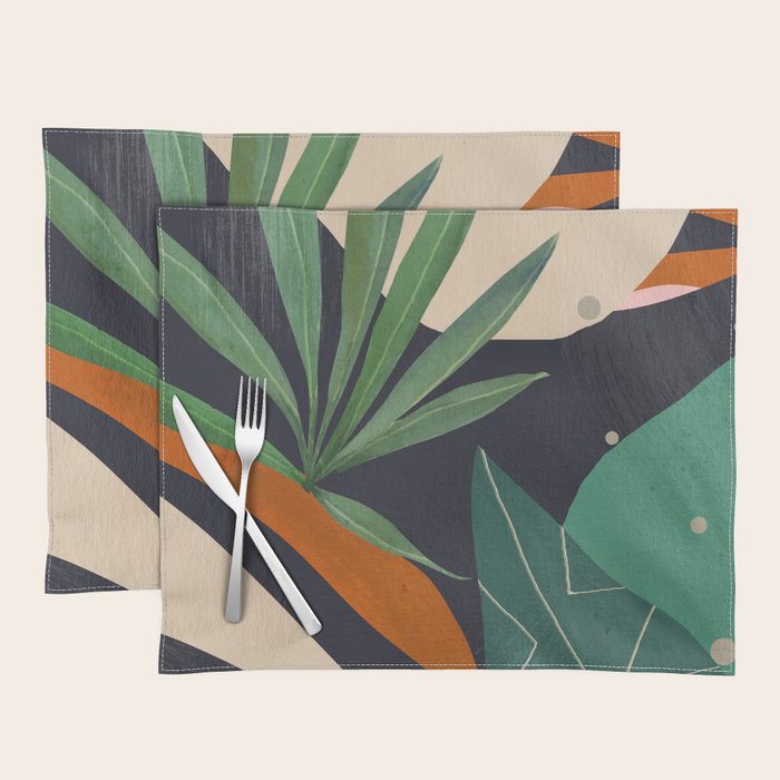 Abstract Art Tropical Leaves 41 Placemat Gallery Image 1