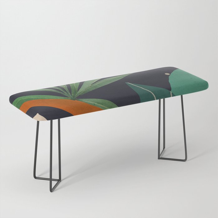 Abstract Art Tropical Leaves 41 Bench Gallery Image 1