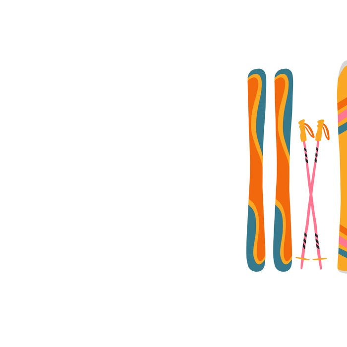 Retro Skis Illustration Coffee Mug Gallery Image 2
