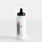 Retro Skis Illustration Water Bottle Gallery Image 2