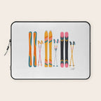Retro Skis Illustration Laptop Sleeve Gallery Image 1