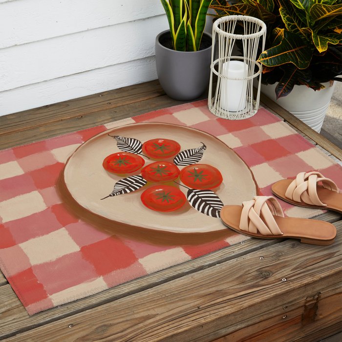 Tomato Picnic Outdoor Rug Gallery Image 2