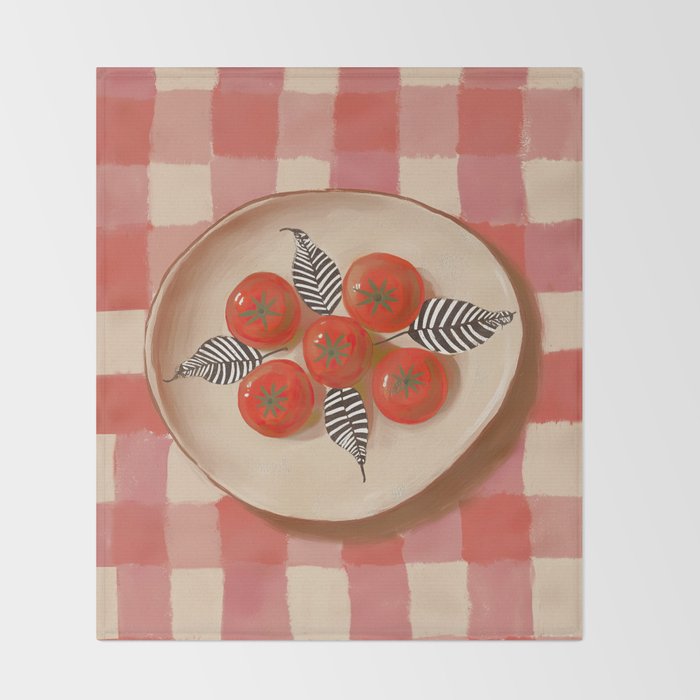 Tomato Picnic Throw Blanket Gallery Image 2