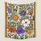 New Jersey Wildflowers Wall Tapestry Gallery Image 4