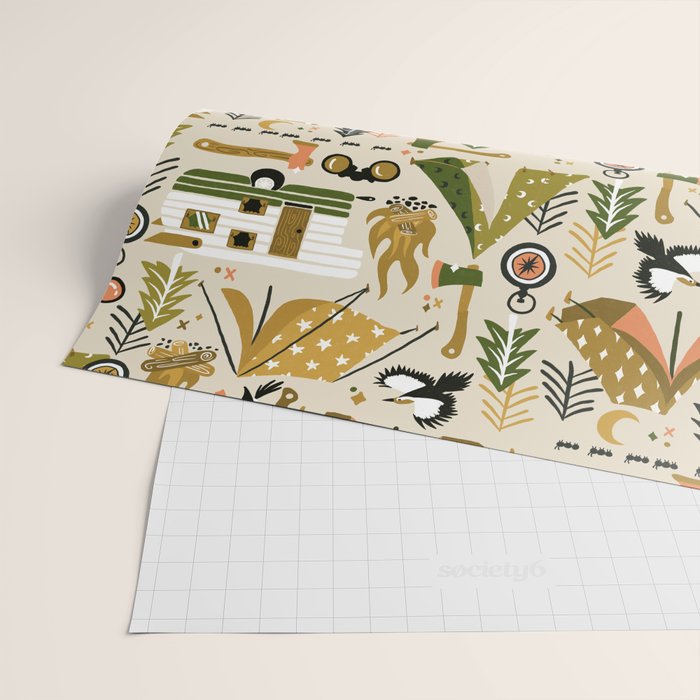 Camping Kit - Olive Palette Wrapping Paper Gallery Image 2