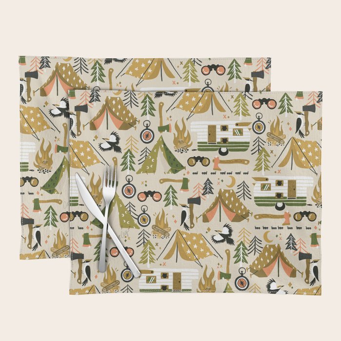 Camping Kit - Olive Palette Placemat Gallery Image 1