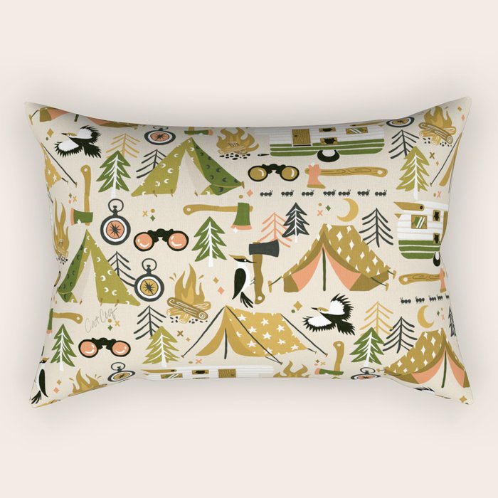 Camping Kit - Olive Palette Rectangular Pillow Gallery Image 2