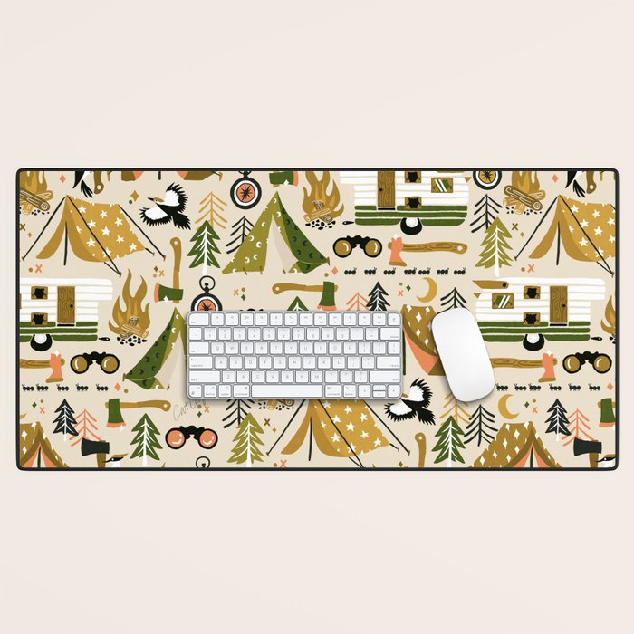 Camping Kit - Olive Palette Desk Mat Gallery Image 1