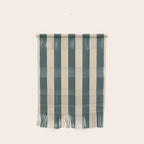 Green And Cream Vertical Stripes Wall Hanging Gallery Image 1