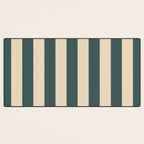 Green And Cream Vertical Stripes Desk Mat Gallery Image 3