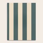 Green And Cream Vertical Stripes Notebook Gallery Image 4