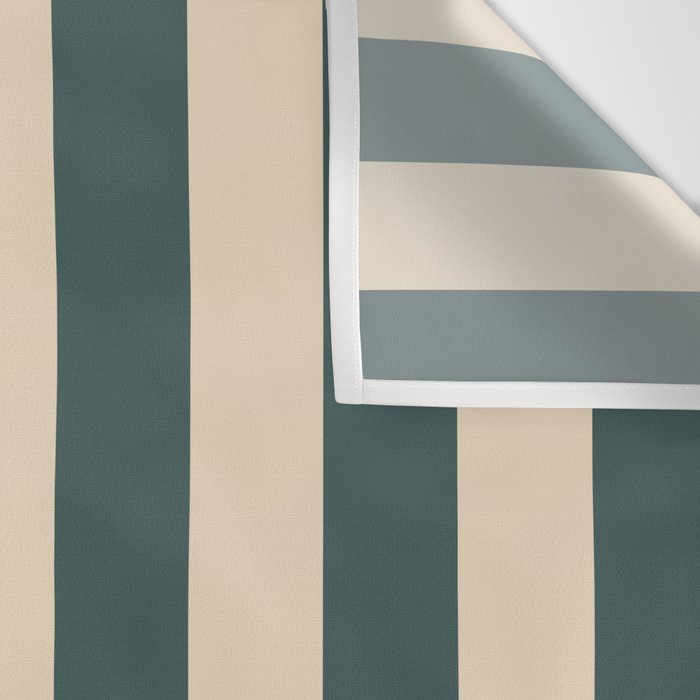 Green And Cream Vertical Stripes Wall Tapestry Gallery Image 3