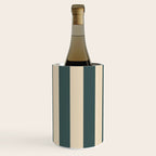 Green And Cream Vertical Stripes Wine Chiller Gallery Image 3